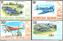 Norfolk Island 1980 SG240-243 Airplanes MNH - Norfolk Island