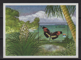 St Vincent & Grenadines - BF 88A - Faune - Papillon - Cote 7.50€ - ** Neuf Sans Charniere - St.Vincent Und Die Grenadinen