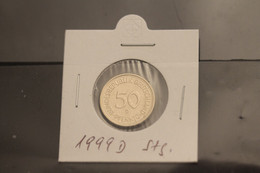 Bundesrepublik Deutschland, Kursmünze 50 Pfennig, 1999 D, Jäger-Nr. 384a, Stg - 50 Pfennig