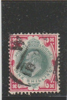 GB 1905: 1 Sh EVII De La Rue Chalk-surf. Paper, Dull Green/pale Carmine, Used; S.G. M 46(2)      O - Oblitérés