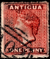 Antigua 1867 SG 7  1d Vermilion  Wmk Small Star    Rough Perf 14 To 16   Used A02 Cancel - 1858-1960 Colonia Britannica