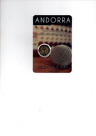 ANDORRA 2 EURO 2016 COINCARD PUBLIEKE RADIO RTV - Andorre