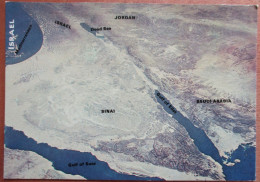 ISRAEL MAP AERIAL SATELLITE SAUDI ARABIA JUDAICA JUIF JEWISH CARD POSTCARD CARTOLINA ANSICHTSKARTE - New Year