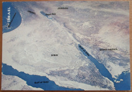 ISRAEL MAP AERIAL SATELLITE SAUDI ARABIA JUDAICA JUIF JEWISH CARD POSTCARD CARTOLINA ANSICHTSKARTE - New Year
