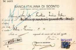 1917 BANCA ITALIANA DI SCONTO - Italie