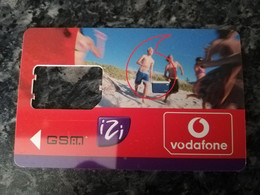 NETHERLANDS  GSM SIM CARD CARRIEER  Vodofone Izi     ( WITHOUT CHIP )  CARD  ** 4686** - Publiques