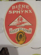 ETIQUETTE BIERE BRASSERIE GOSSE DE GORRE SPHYNX BETHUNE 1 - Cerveza