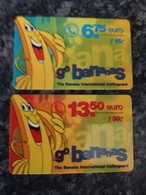 NETHERLANDS  PREPAID CARD 2 CARDS GO BANANAS  € 6,75 € 13,50     ** 4692** - öffentlich