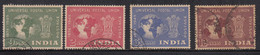 India Used 1949, Set Of UPU, Universal Postal Union, Globe, Map - Used Stamps