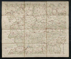 Carte Topographique Toilée Militaire STAFKAART 1908 Thuin Florennes Philippeville Chimay Cerfontaine Beaumont Couvin - Topographical Maps