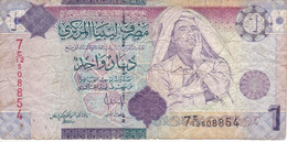 BILLETE DE LIBIA DE 1 DINAR DEL AÑO 2009 (BANKNOTE) GADAFI - Libië