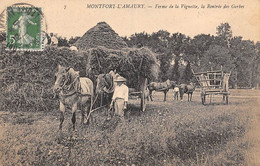 Montfort L'Amaury           78    . Agriculture .  Ferme De La Vignette. La Rentrée Des Gerbes   (voir Scan) - Montfort L'Amaury