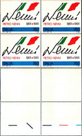 17350a)  -  Serie In Quartina - Centenario Della Nascita Di Pietro Nenni - 30 Ottobre 1991 - 1991-00:  Nuovi