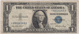 1 DOLLAR , SILVER CERTIFICATE SERIES 1935 E, REPLACMENT, STAR NOTE - Certificaten Van Zilver (1928-1957)