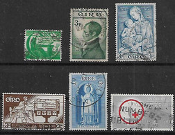 1944-63 Irlanda Personajes-cultura-religiosos-cruz Roja 6v. - Other & Unclassified