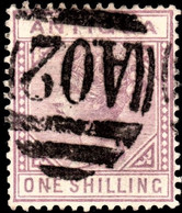 Antigua 1886 SG 30  1/= Mauve  Wmk Crown CA    Perf 14   Used A02 Cancel - 1858-1960 Kronenkolonie