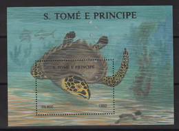 Sao Tome Et Principe - BF 123 - Faune Tortue - Cote 9€ - ** Neuf Sans Charniere - Sao Tome En Principe