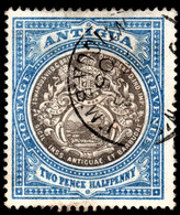 Antigua 1903 SG 34  2½d Grey-black And Blue  Wmk Crown CC    Perf 14   Used Cds Cancel - Unclassified