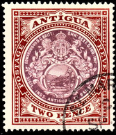 Antigua 1912 SG 45  2d Dull Purple And Brown   Wmk Crown CA    Perf 14   Used Cds Cancel - 1858-1960 Kolonie Van De Kroon