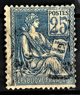 FRANCE 1900/01 - Canceled - YT 114 - 25c - 1900-02 Mouchon