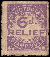 AUSTRALIA VICTORIA 1930 6d MUH RELIEF TAX STAMP DUTY REVENUE - Neufs