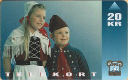 Faroe Isl. - FO-FOT-0009, National Costume, Children, 20 Kr, 15,000ex, 3/95, Used - Faeroër