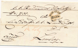 Österreich / Galicia - 1859 - Folded Cover From ROHATYN To Lemberg - Briefe U. Dokumente