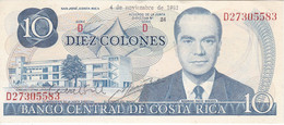 BILLETE DE COSTA RICA DE 10 COLONES DEL AÑO 1982  SIN CIRCULAR  (BANKNOTE) UNCIRCULATED - Costa Rica
