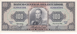 BILLETE DE ECUADOR DE 100 SUCRES DEL AÑO 1980 EN CALIDAD EBC (XF) (BANKNOTE) - Ecuador