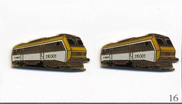 LOT 2 Pin's Différents - Train / Locomotive Electrique BB 26000 “Sybic“ De 1988. Est. Tablo & Tablo 1992. EGF. T767-16B - Transport