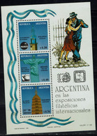 ARGENTINA 1993 ARGENTINA AT THE INTERNATIONAL STAMP EXHIBITIONS POLSKA 93 MI No BLOCK 54 MNH VF !! - Blocks & Sheetlets