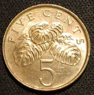 SINGAPOUR - SINGAPORE - 5 CENTS 1995 - KM 99 - ( Blason Bas ) - Singapore