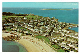 Ref 1462 - Postcard - Aerial View Porthcressa Beach & Hugh Town - St Mary's Isles Of Scilly - Scilly Isles