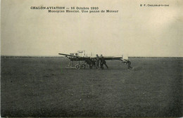 Chalon Sur Saône * Monoplan Avion Hanriot * Une Panne De Moteur * Aviation * 16 Octobre 1910 - Chalon Sur Saone