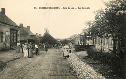Montceau Les Mines * Quartier Bois Du Leu * La Rue Centrale * Café BERNARD * Villageois - Montceau Les Mines