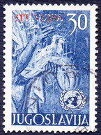 TRIESTE - ZONE  B - VUJNA - ERROR DAMAGED  OVPT. - Used - 1953 - Oblitérés