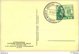 1950, 10 Pfg. Goethe Mit Sonderstempel AUTOSCHAU BERLIN Auf Sonderkarte - Other & Unclassified