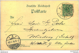 BERLIN S.O. 35 GEWERBEAUSSTELLUNG 1896 Auf Dekorativer Ausstellungskarte - Macchine Per Obliterare (EMA)
