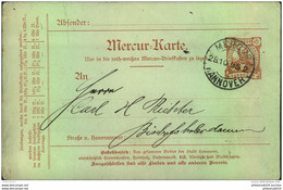 1895, MERCUR HANNOVER, 2 1/2 Pfg. Ganzsachenkarte Gebr. - Private & Lokale Post