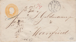 Preußen Ganzsache U 3 A K2 Berlin N Wanfried Hessen 1853 - Postal  Stationery