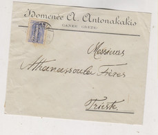 GREECE CANEE CRETE  Nice  Cover To Trieste Italy Austria - Lettres & Documents