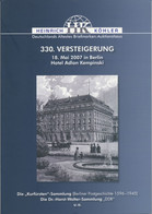 HEINRICH KÖHLER, Wiesbaden; 330. AUKTION 18. Mai 2007; Die „Kurfürsten“-Sammlung - Auktionskataloge