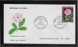 Thème Fleurs - Niger - Enveloppe - TB - Other & Unclassified