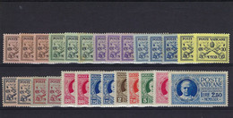 Vatican - Collection Entre N° 26 à 37 + Ex.1 Et 2 - * - Armoiries Pontificales Et Pie XI - - Unused Stamps