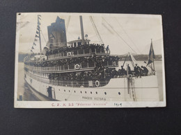 Carte Photo Du Paquebot C.P.R. S.S PRINCESS VICTORIA 1911 - Dampfer