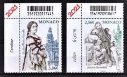 MONACO 2021 - SERIE / LES CHANTEURS D'OPÉRA - Y. T. N° 3262 ET 3263 / NEUFS ** - Unused Stamps