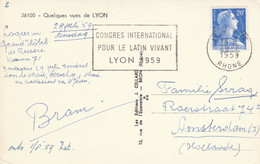 Frankrijk 1959, Gelegenheidsstempel Onderwijs  Int. Congres Voor Levend Latijn Lyon 1959 - Andere & Zonder Classificatie