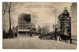Belgique--BRUXELLES--Exposition Internationale De 1910-Un Coin Du Vieux Bruxelles..timbre..cachet....à Saisir - Sonstige & Ohne Zuordnung