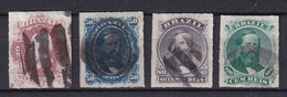 BRASIL - 1876 - YVERT N°31/34 OBLITERES - COTE = 81 EUROS - - Used Stamps