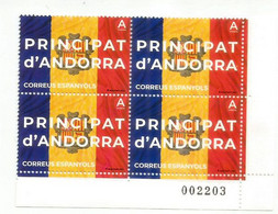 ANDORRA. Bandera Y Escudo / Drapeau & Blason,  NEUF **  2021. BLOC DE 4. AND.ESP. - Ongebruikt